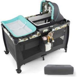 4 en 1 Lit Parapluie Bébé Pliable avec Table à Langer Berceau Voyage Nourrissons 0-3 Ans avec