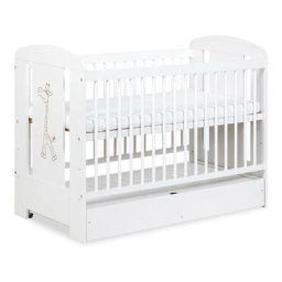 Lit pour bébé motif girafe - Blanc - 120 x 60 cm - Livraison gratuite - Blanc