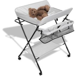 Table à langer baignoire table à langer matelas à langer pliable avec coussin - gris - Randaco