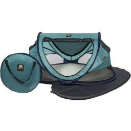 Lit d'enfant de voyage avec moustiquaire Luxe Bleu marine Deryan Bleu