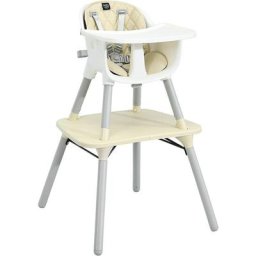 5 en 1 Chaise Haute Évolutive Bébé 6-36 Mois,Coussin Amovible&Plateau Réglable, Garde-Corps,