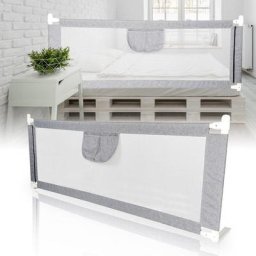 Barrière de Lit Extra-Large de 180 cm Protection de Lit pour Tout-Petit Accessoire de Chambre pour