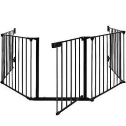 Barrière de sécurité enfant et animaux multi-fonction, 310 cm Grille de Protection métal, Grille de