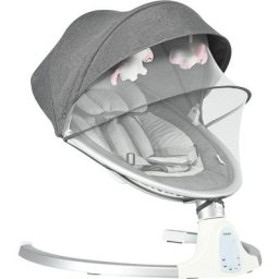 Balancelle Bébé Electrique Programmable 5 Modes d'Angle 5 Vitesses 10 Chansons Bluetooth