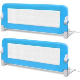 Barrière de lit de sécurité pour tout-petits 2pcs Bleu 102x42cm Vidaxl Bleu