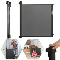 Barrière de sécurité Barrières d'escalier escamotables pour bébés et animaux domestiques, 180 cm