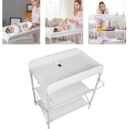 Wyctin - Hofuton Table à Langer Meuble à Langer pour Bébé avec 3 Etagère Blanc