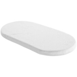 Matelas de Couffin Bamboo - 72x32cm - Landau Nacelle Berceau - Epaisseur 4cm - Forme Ovale