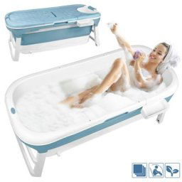 Hengmei - Baignoire bébé Baignoire pliable pour adulte Baignoire portable Avec housse Roulettes
