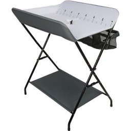 Table à Langer Pliante avec Panier de Rangement à Côté Structure en Fer Charge Max 25KG pour
