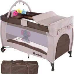 Petit lit parapluie, parc enfant, lit d´appoint - marron