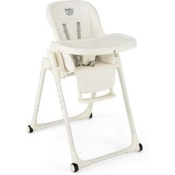 Chaise Haute Bébé Pliable 4 en 1 Plateau Double Amovible 6 Hauteurs Réglables Dossier 5 Positions