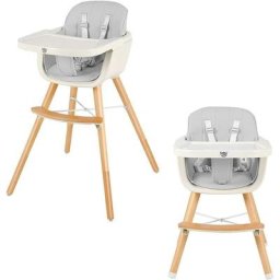 Chaise Haute Bébé Convertible 3 en 1 avec Hauteur Réglable,Chaise de Repos Bébé Evolutive avec