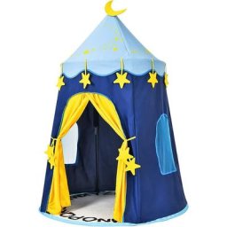 Tente de Jeu Portable Enfants avec Sac de Transport/Tente de Château Princesse en Tissu Oxford