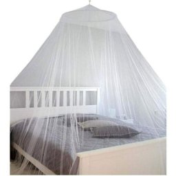 Blue Dream - Moustiquaire 12m Ciel de lit Double Berceau en Tissu de Polyester Transparent Blanc