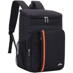 Wahaison - 18L Sac Isotherme Repas Cooler Backpack Bag Pour Pique-Nique Camping bbq 1pc Noir