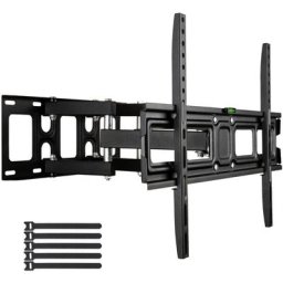 Support tv mural inclinable et pivotant à double bras 3D 600x400mm 32 -70