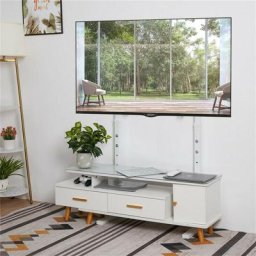 Support tv Pied Universel Meubles tv pour LCD/LED/Plasma de 32-100 Pouces Hauteur Réglable - Charge
