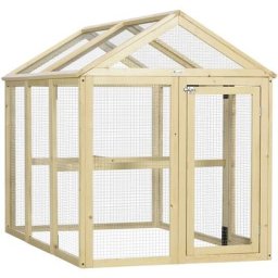 Enclos poulailler chenil 1,23 m² - parc grillagé dim 140L x 88,5l x 106H cm - 2 portes