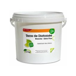 Terre de diatomée blanche extra fine. Seau 2,5 kg