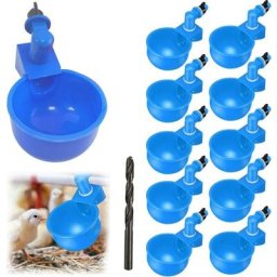 12 Pièces Abreuvoir Poules, Abreuvoir Automatique, avec Perforation Outils, Convient aux Poulets,