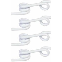 4x isolateur cloture électrique queue de cochon pvc 19mm blanc universel fil corde cordon bétail