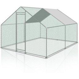 Enclos Poulailler Extérieur 3x4x2m Volière Acier Galvanisé Volaille Cage Animal Chien Lapin Canard