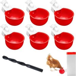 6 Pièces Abreuvoir Poules, Abreuvoir Automatique, avec Perforation Outils, Convient aux Poulets,