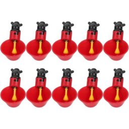 10 Pièces Poulet Gobelet Automatique Abreuvoir Volaille Mangeoire en Plastique Bol d'alimentation