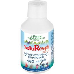 Ferme De Beaumont - SoluRespi 250 ml Décongestionnant respiratoire poules, volailles