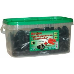 Isolateur annulaire à vis 100 pièces 443145 / 100E Kerbl Noir