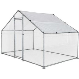 Alice's Garden - Enclos pour poulailler 6m² en acier galvanisé. toit imperméable et anti uv. porte