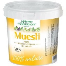 Ferme De Beaumont - Muesli Seau de 1,25 kg 2,5 litres Pâtée fortifiante volailles