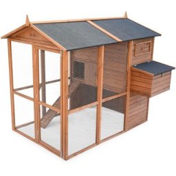 Alice's Garden - Poulailler en bois cotentine. 6 à 8 poules. cage à poule avec enclos - Bois