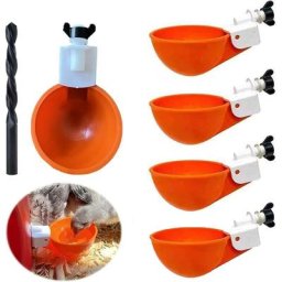 5 pcs Abreuvoir Automatique Kit,Abreuvoir Volaille Automatique avec scie à Trou de pour Tasses pour