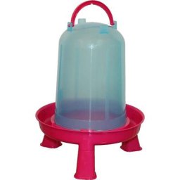 Abreuvoir en plastique avec pied 10 litres - Rose