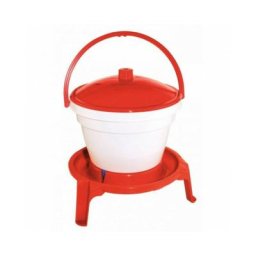 Seau-abreuvoir volailles pvc 12l avec pied et anse