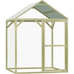 Poulailler Enclos | Cage à poules 1,5x1,5x2 m Pinède imprégnée 52744 - Vert