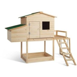 Poulailler bois avec pondoir et balançoire