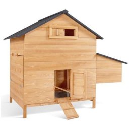 Poulailler chalet xl pour poules avec pondoir en bois - Naturel