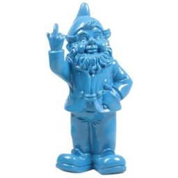 Stoobz - Nain de jardin en résine Fck 7 x 8 x 20 cm - Bleu