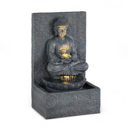 Nirvana - fontaine de jardin décorative, éclairage led, 36 x 65 x 29 cm (LxHxP), matériau: