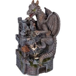 Fontaine de jardin dragon 50 x 34 x 23 cm, avec éclairage led, pompe incluse - Stilista