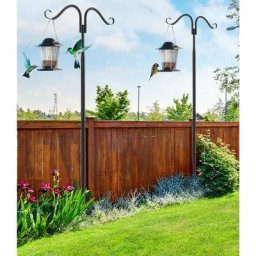 Crochet de Berger Extérieur - Lot de 2 Crochets pour Plantes de Jardin Support Mangeoire Oiseaux