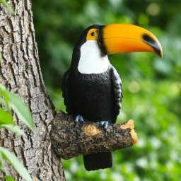 Figurine Toucan,Statue de Toucan,Oiseaux artificiels en résine,Statue d'animal de Jardin,décoration