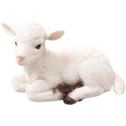 Farmwood Animals - Agneau blanc en résine Couché 1