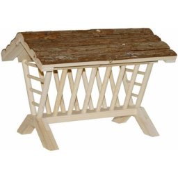 Râtelier à foin pour animaux Nature 45x32x33 cm Bois Kerbl Brun