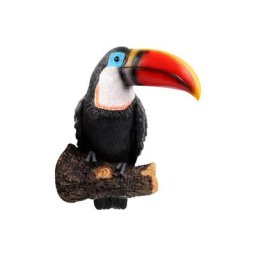 Figurine d&39oiseau Toucan en résine, Statue de jardin, Sculpture sur pied, animaux réalistes,