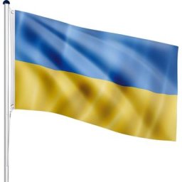 Mât de drapeau télescopique en aluminium, 6,50 m, réglable en hauteur sur 5 positions, 30 drapeaux