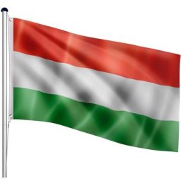 Mât de drapeau télescopique en aluminium, 6,50 m, réglable en hauteur sur 5 positions, 30 drapeaux